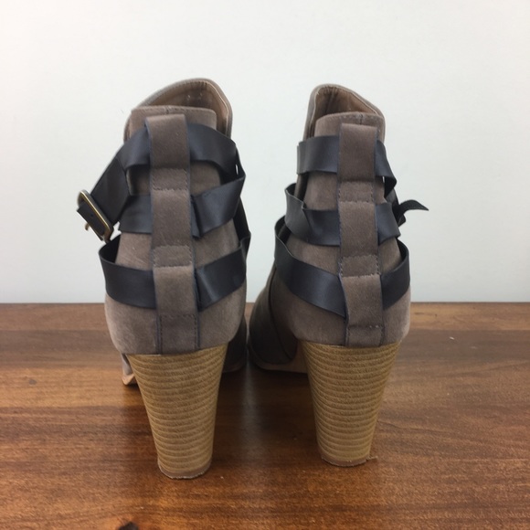 MI.IM URBAN-02 Ankle Bootie Heeled Boots Tan Faux Fur Lined Women’s Size 8 - Picture 11 of 11